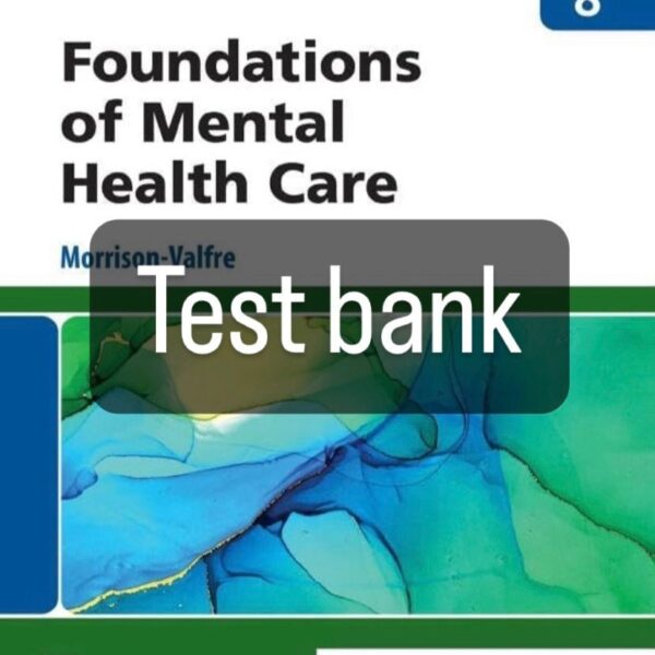 Foundations of Mental Health Care 8th Edition by Morrison-Valfre Test Bank